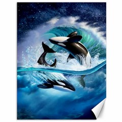 Orca Wave Water Underwater Canvas 36  X 48  by Mog4mog4