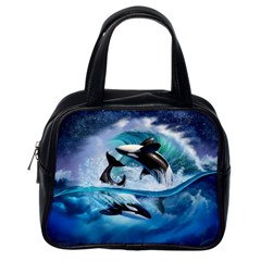 Orca Wave Water Underwater Classic Handbag (one Side) by Mog4mog4