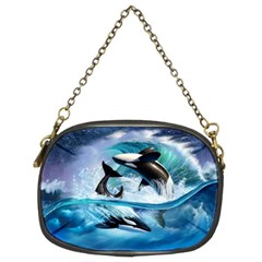 Orca Wave Water Underwater Chain Purse (two Sides) by Mog4mog4