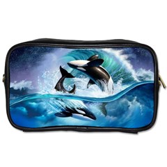 Orca Wave Water Underwater Toiletries Bag (two Sides) by Mog4mog4