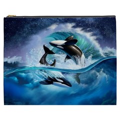 Orca Wave Water Underwater Cosmetic Bag (xxxl) by Mog4mog4