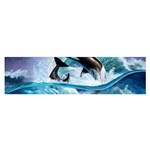 Orca Wave Water Underwater Oblong Satin Scarf (16  x 60 ) Front