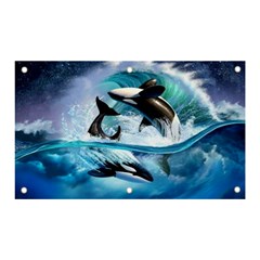 Orca Wave Water Underwater Banner And Sign 5  X 3  by Mog4mog4