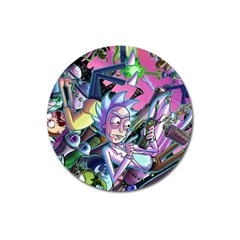 Cartoon Parody Time Travel Ultra Pattern Magnet 3  (round) by Mog4mog4