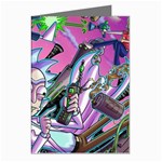 Cartoon Parody Time Travel Ultra Pattern Greeting Cards (Pkg of 8) Left