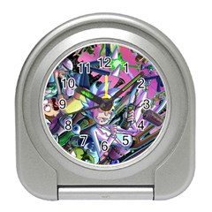 Cartoon Parody Time Travel Ultra Pattern Travel Alarm Clock by Mog4mog4