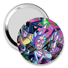 Cartoon Parody Time Travel Ultra Pattern 3  Handbag Mirrors by Mog4mog4