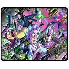 Cartoon Parody Time Travel Ultra Pattern Two Sides Fleece Blanket (medium) by Mog4mog4