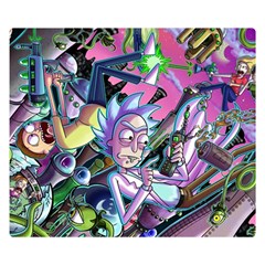 Cartoon Parody Time Travel Ultra Pattern Two Sides Premium Plush Fleece Blanket (small) by Mog4mog4