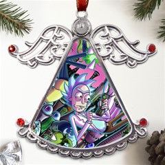 Cartoon Parody Time Travel Ultra Pattern Metal Angel With Crystal Ornament by Mog4mog4