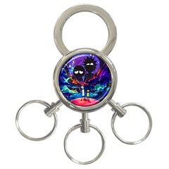 Cartoon Parody In Outer Space 3-ring Key Chain by Mog4mog4