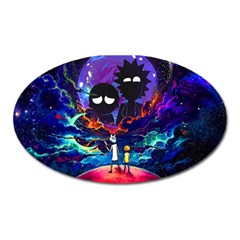 Cartoon Parody In Outer Space Oval Magnet by Mog4mog4