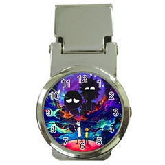 Cartoon Parody In Outer Space Money Clip Watches by Mog4mog4