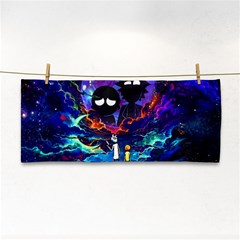 Cartoon Parody In Outer Space Hand Towel by Mog4mog4