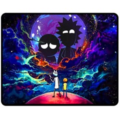 Cartoon Parody In Outer Space Fleece Blanket (medium) by Mog4mog4