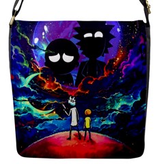 Cartoon Parody In Outer Space Flap Closure Messenger Bag (s) by Mog4mog4