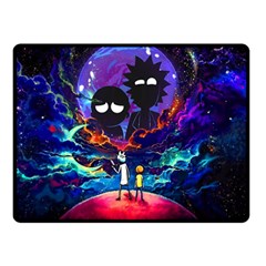 Cartoon Parody In Outer Space Two Sides Fleece Blanket (small) by Mog4mog4