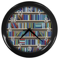 Bookshelf Wall Clock (black) by Mog4mog4