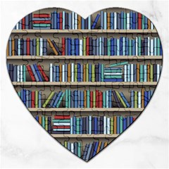 Bookshelf Jigsaw Puzzle (heart) by Mog4mog4