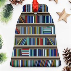 Bookshelf Bell Ornament (two Sides) by Mog4mog4