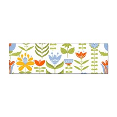 Seamless Pattern With Various Flowers Leaves Folk Motif Sticker (bumper) by Mog4mog4