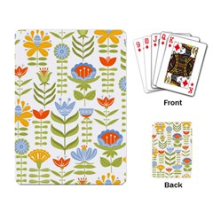 Seamless Pattern With Various Flowers Leaves Folk Motif Playing Cards Single Design (rectangle) by Mog4mog4