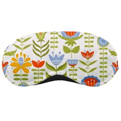 Seamless Pattern With Various Flowers Leaves Folk Motif Sleeping Mask by Mog4mog4