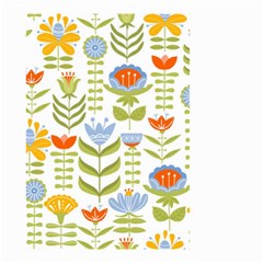 Seamless Pattern With Various Flowers Leaves Folk Motif Small Garden Flag (two Sides) by Mog4mog4