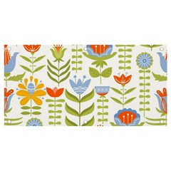 Seamless Pattern With Various Flowers Leaves Folk Motif Banner And Sign 4  X 2  by Mog4mog4