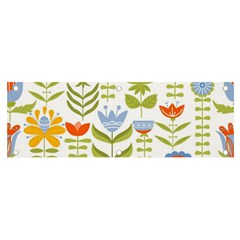 Seamless Pattern With Various Flowers Leaves Folk Motif Banner And Sign 6  X 2  by Mog4mog4