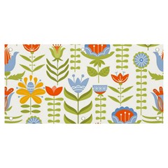 Seamless Pattern With Various Flowers Leaves Folk Motif Banner And Sign 6  X 3  by Mog4mog4