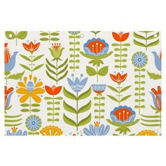 Seamless Pattern With Various Flowers Leaves Folk Motif Banner And Sign 6  X 4  by Mog4mog4