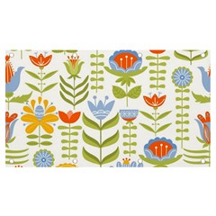 Seamless Pattern With Various Flowers Leaves Folk Motif Banner And Sign 7  X 4  by Mog4mog4