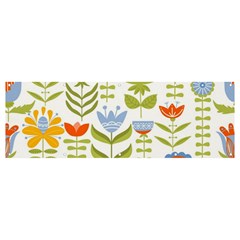 Seamless Pattern With Various Flowers Leaves Folk Motif Banner And Sign 12  X 4  by Mog4mog4