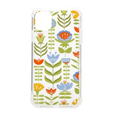 Seamless Pattern With Various Flowers Leaves Folk Motif Iphone 11 Tpu Uv Print Case by Mog4mog4