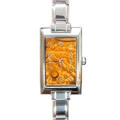 Lime Water Bubbles Macro Light Detail Background Rectangle Italian Charm Watch by Mog4mog4