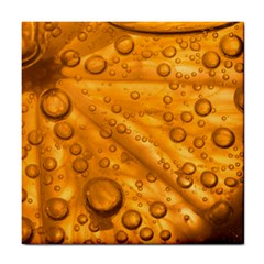 Lime Water Bubbles Macro Light Detail Background Tile Coaster