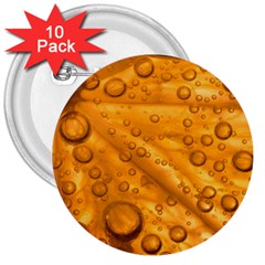 Lime Water Bubbles Macro Light Detail Background 3  Buttons (10 pack) 