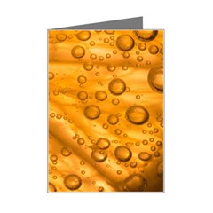 Lime Water Bubbles Macro Light Detail Background Mini Greeting Card by Mog4mog4