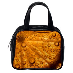 Lime Water Bubbles Macro Light Detail Background Classic Handbag (One Side)