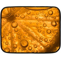 Lime Water Bubbles Macro Light Detail Background Fleece Blanket (Mini)