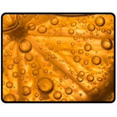 Lime Water Bubbles Macro Light Detail Background Fleece Blanket (Medium)