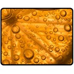 Lime Water Bubbles Macro Light Detail Background Fleece Blanket (Medium) 60 x50  Blanket Front