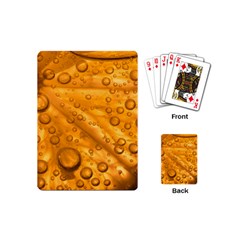 Lime Water Bubbles Macro Light Detail Background Playing Cards Single Design (Mini)