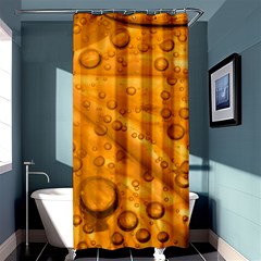 Lime Water Bubbles Macro Light Detail Background Shower Curtain 36  x 72  (Stall) 