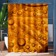 Lime Water Bubbles Macro Light Detail Background Shower Curtain 60  x 72  (Medium) 