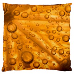 Lime Water Bubbles Macro Light Detail Background Large Cushion Case (One Side)