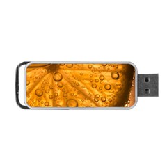 Lime Water Bubbles Macro Light Detail Background Portable Usb Flash (two Sides) by Mog4mog4