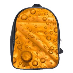 Lime Water Bubbles Macro Light Detail Background School Bag (XL)