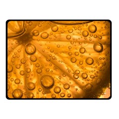 Lime Water Bubbles Macro Light Detail Background Two Sides Fleece Blanket (Small)